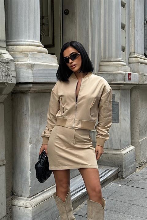 Ribbed Mini Skirt Set - Producer: Sobe Istanbul - Wholesale Women Clothes - TheBS Women