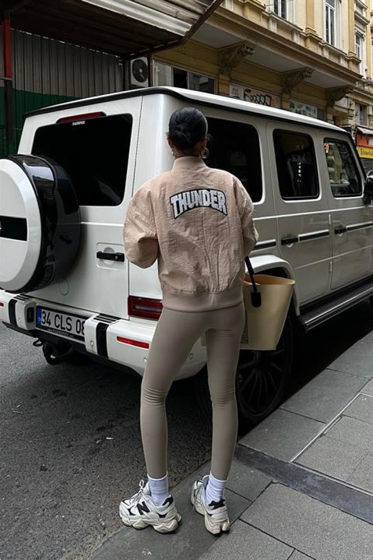 Back Printed Bomber Jacket - Producer: Sobe Istanbul - Wholesale Women Clothes - TheBS Women