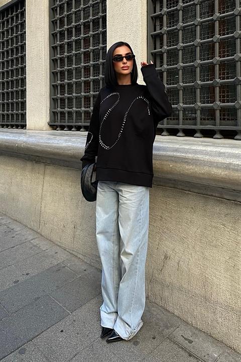 Silver Stone Sweatshirt - Producer: Sobe Istanbul - Wholesale Women Clothes - TheBS Women