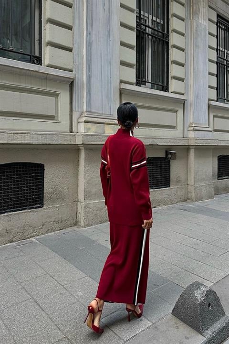 Sporty Striped Suit With Skirt - Producer: Sobe Istanbul - Wholesale Women Clothes - TheBS Women