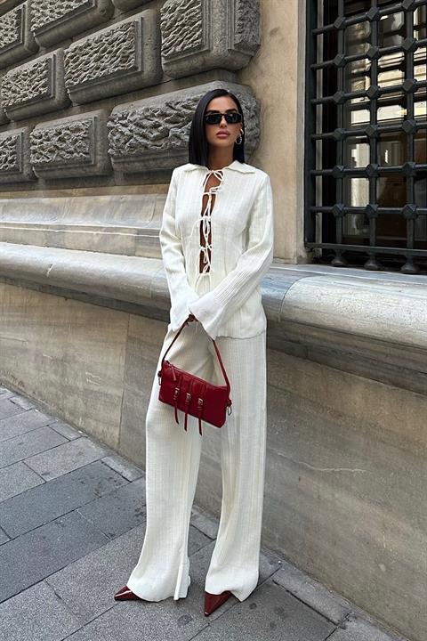 Rope Tie Detail Corduroy Suit - Producer: Sobe Istanbul - Wholesale Women Clothes - TheBS Women