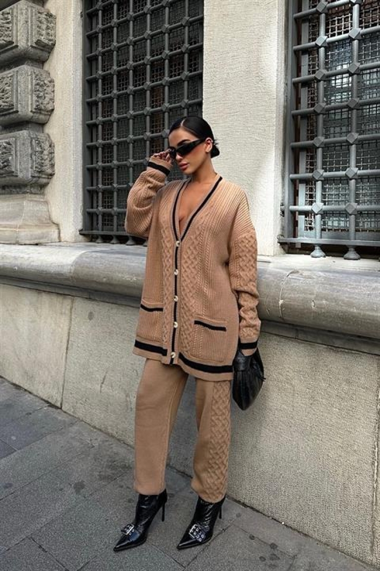Knitted Cardigan Trouser Set - Producer: Sobe Istanbul - Wholesale Women Clothes - TheBS Women