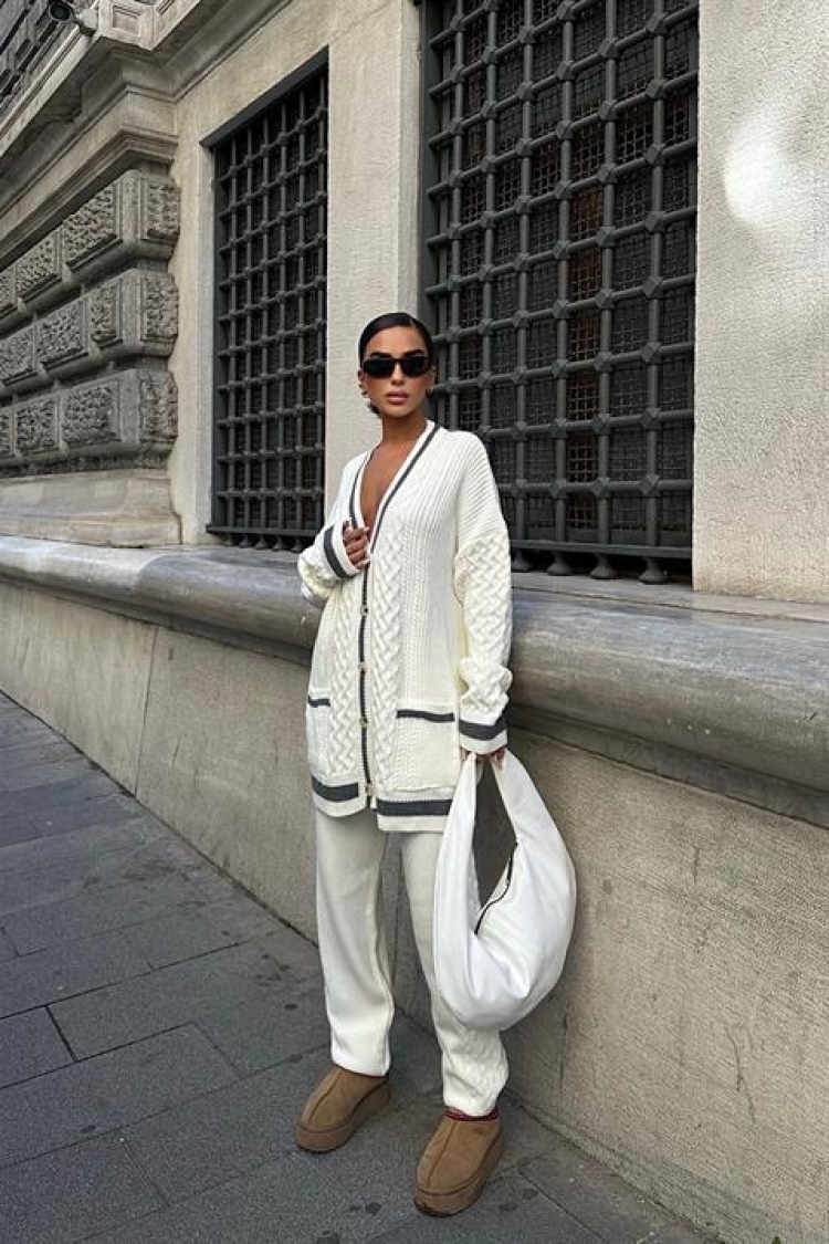 Knitted Cardigan Trouser Set - Producer: Sobe Istanbul - Wholesale Women Clothes - TheBS Women