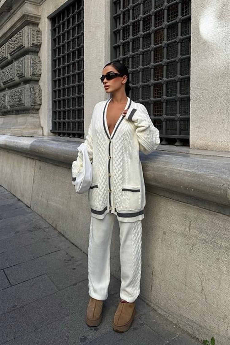 Knitted Cardigan Trouser Set - Producer: Sobe Istanbul - Wholesale Women Clothes - TheBS Women