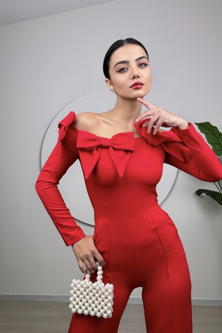 Bow Detail Jumpsuit - Producer: Miss Janell - Wholesale Women Clothes - TheBS Women