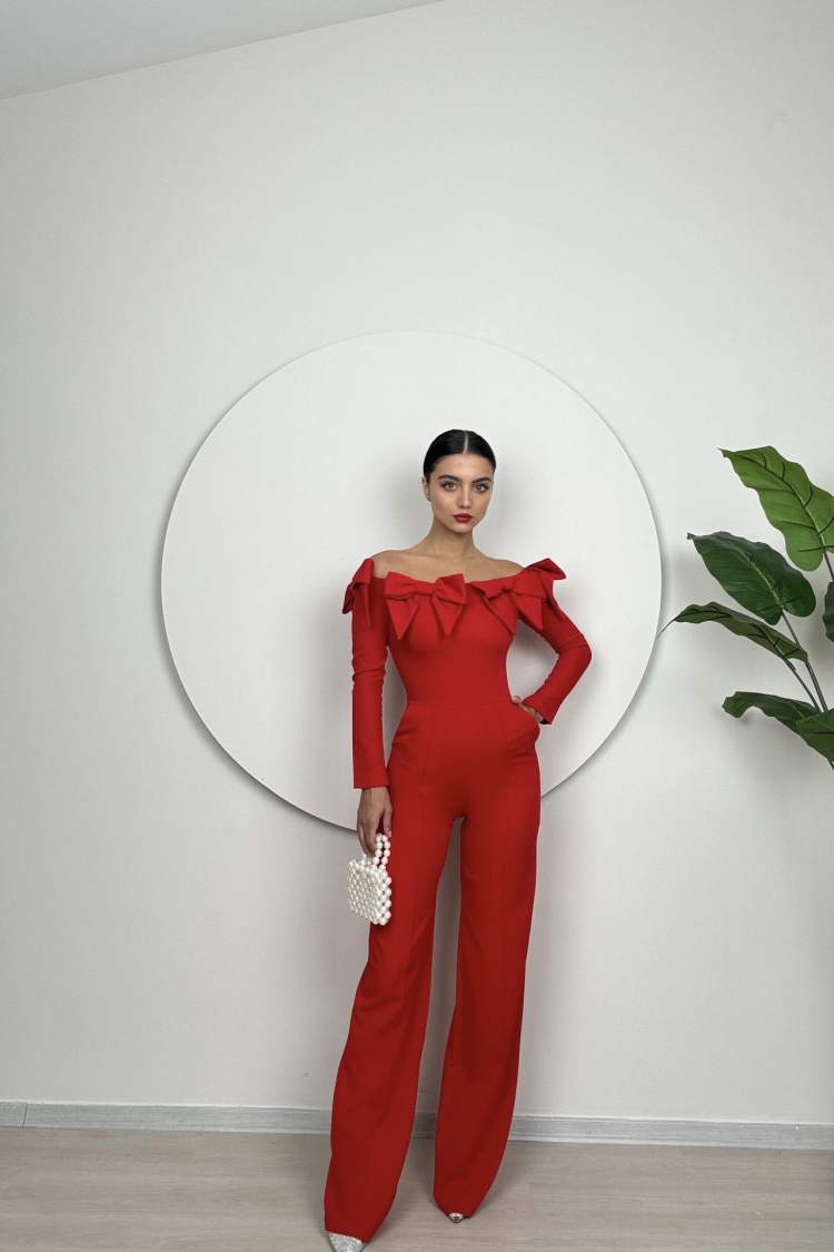 Bow Detail Jumpsuit - Producer: Miss Janell - Wholesale Women Clothes - TheBS Women