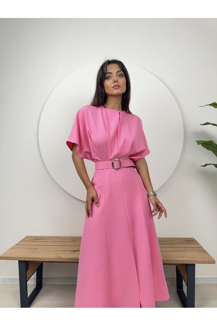 Atlas Fabric Belted Dress - Brand: Miss Janell - Women & Kids, Baby Clothes Wholesale - TheBS Women