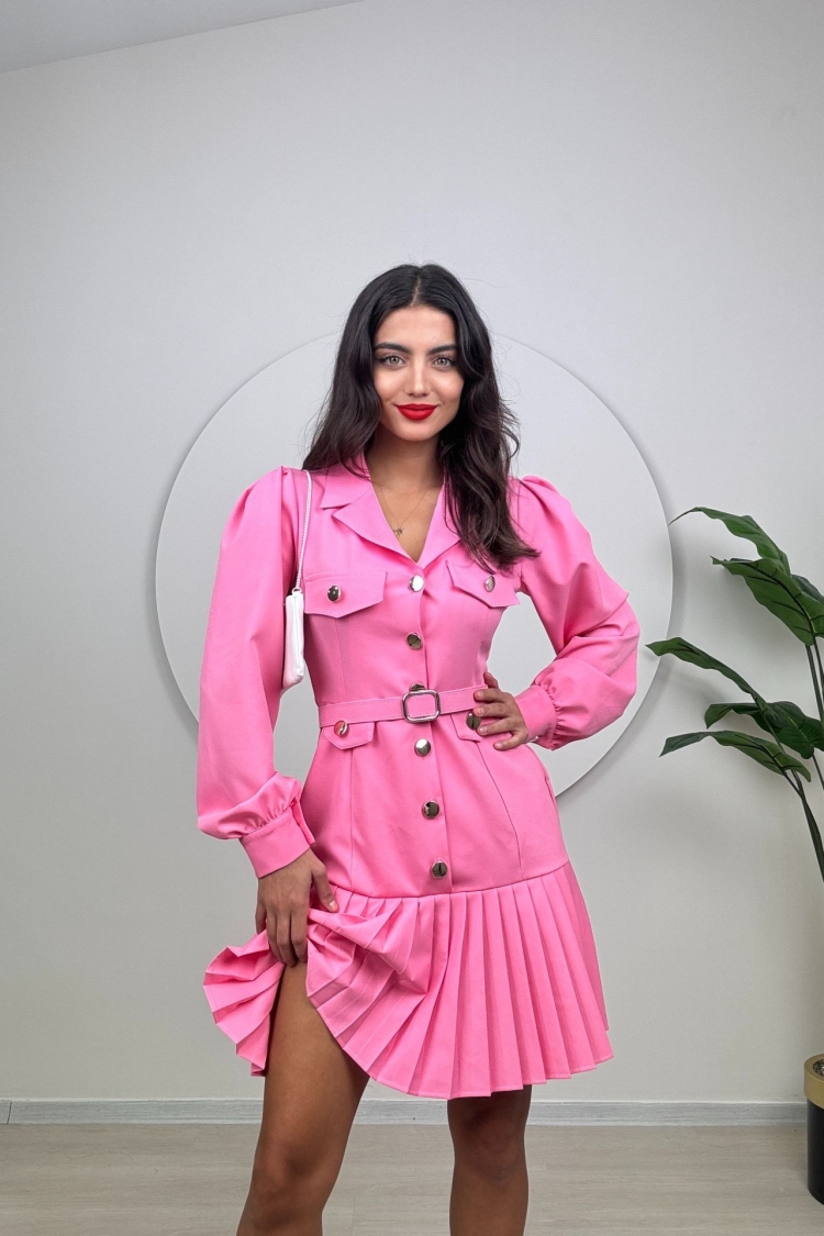 Pleated Short Dress - Producer: Miss Janell - Wholesale Women Clothes - TheBS Women