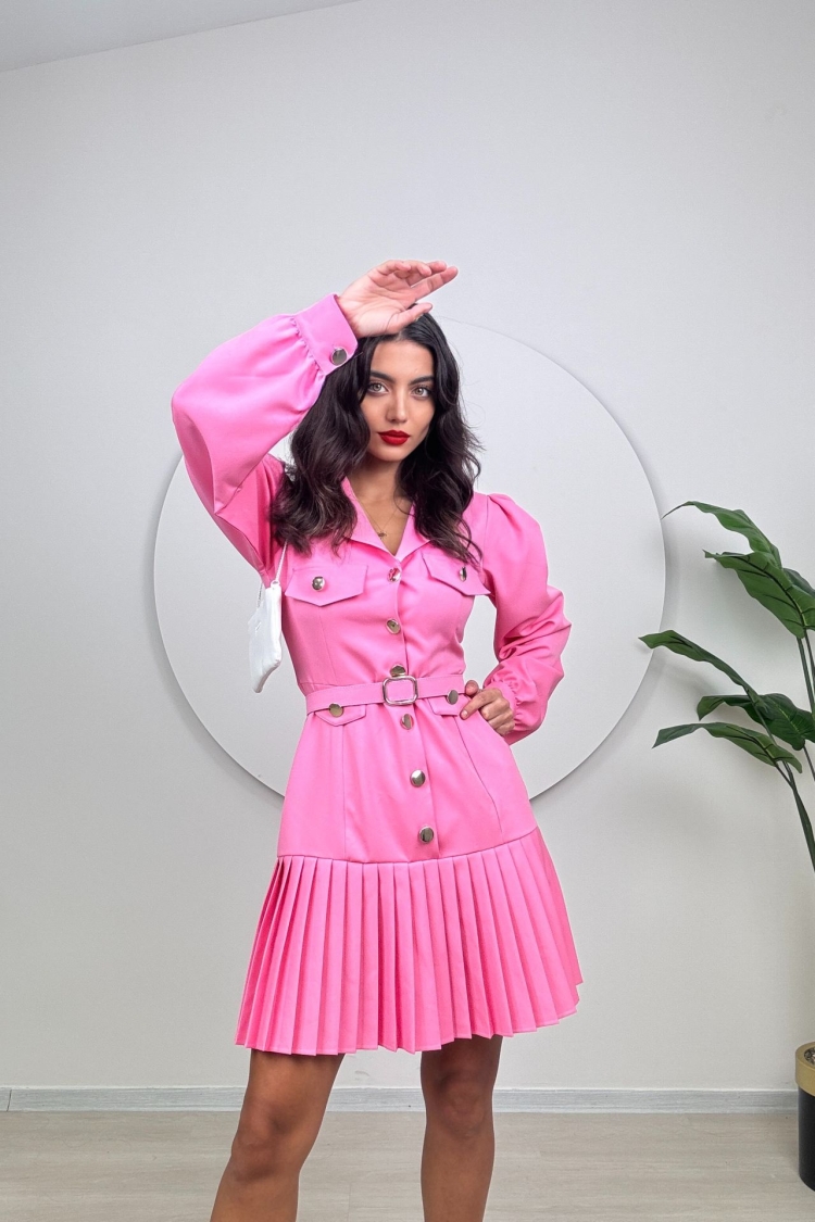 Pleated Short Dress - Producer: Miss Janell - Wholesale Women Clothes - TheBS Women
