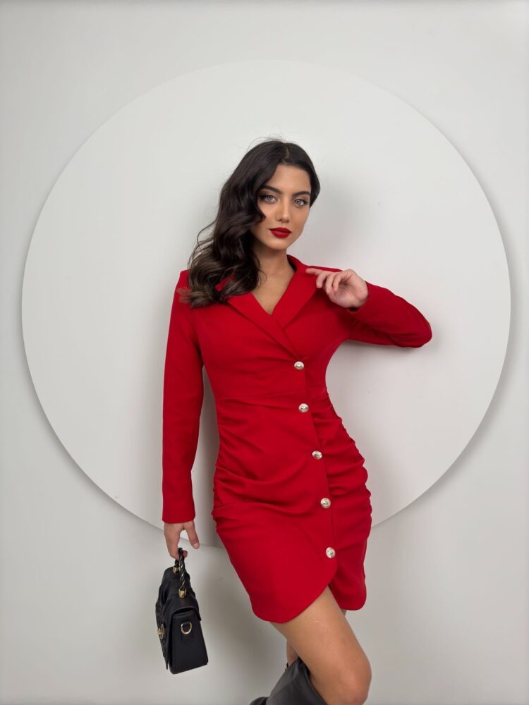 Ruffle Buttoned Jacket Dress - Producer: Miss Janell - Wholesale Women Clothes - TheBS Women