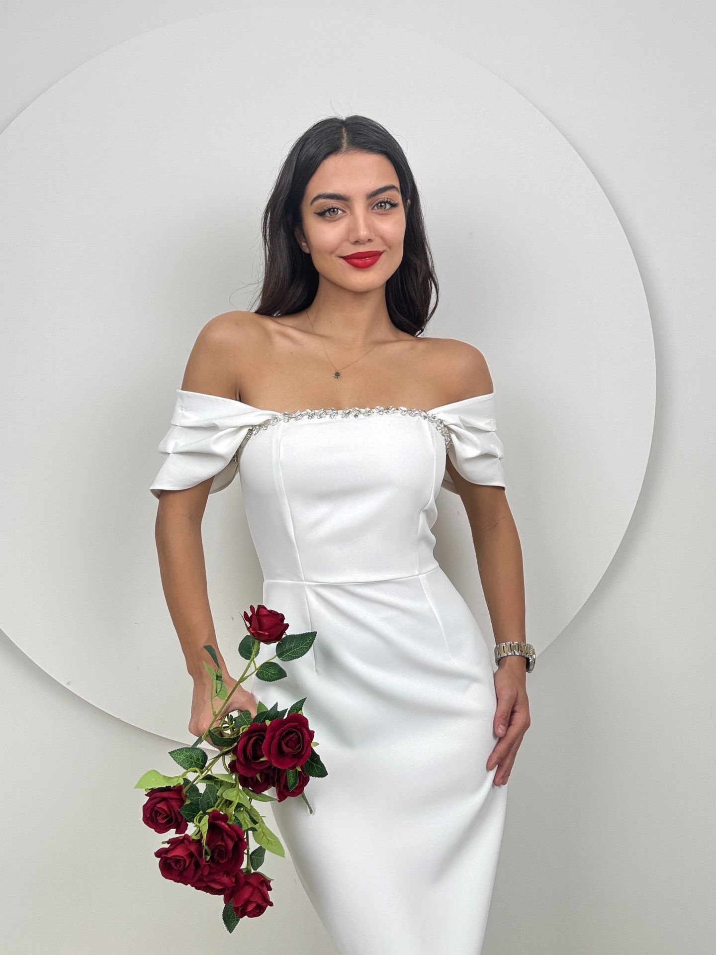 Chest Part Handmade Detailed Dress - Brand: Miss Janell - Women & Kids, Baby Clothes Wholesale - TheBS Women