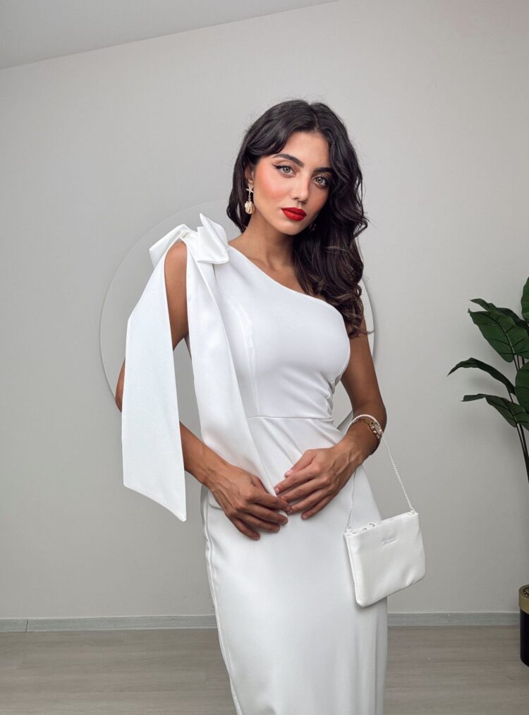 One Shoulder Bow Dress - Producer: Miss Janell - Wholesale Women Clothes - TheBS Women