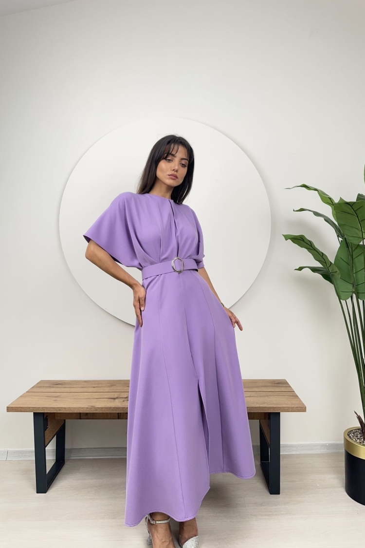 Atlas Fabric Belted Dress - Brand: Miss Janell - Women & Kids, Baby Clothes Wholesale - TheBS Women