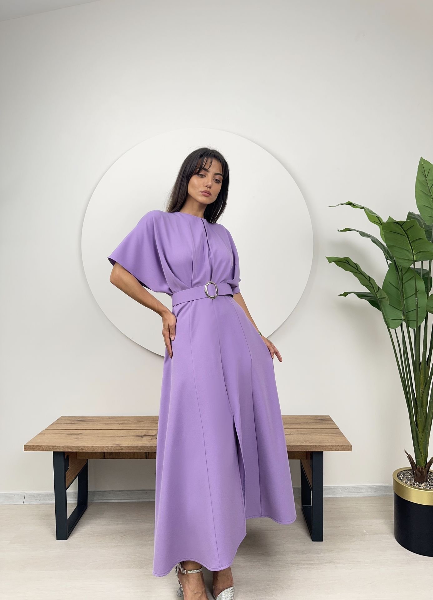 Atlas Fabric Belted Dress - Brand: Miss Janell - Women & Kids, Baby Clothes Wholesale - TheBS Women