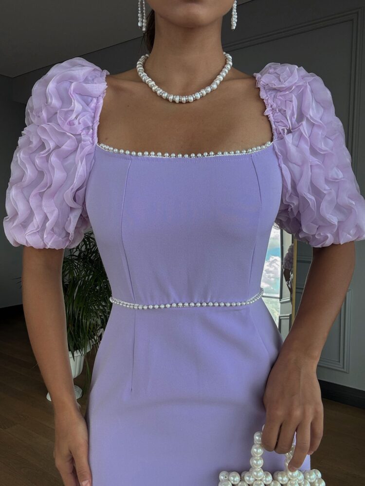Sleeves Imported Fabric Pearl Deyat Dress - Producer: Miss Janell - Wholesale Women Clothes - TheBS Women