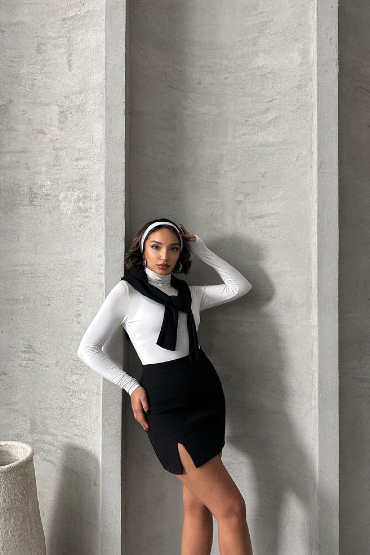 Slit Detailed Mini Skirt - Producer: Topshow - Wholesale Women Clothes - TheBS Women