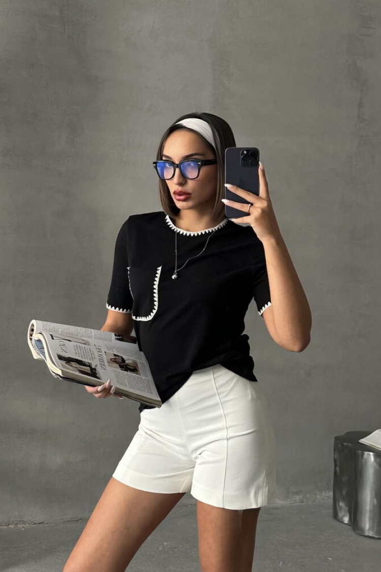 D 2631 Shepherd Stitched T-Shirt - Producer: Topshow - Wholesale Women Clothes - TheBS Women