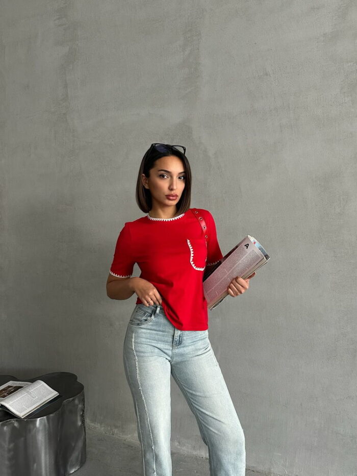 Shepherd Stitched T-shirt - Producer: Topshow - Wholesale Women Clothes - TheBS Women