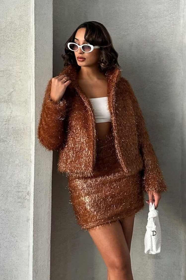 Glittery Fringed Coat - Producer: Topshow - Wholesale Women Clothes - TheBS Women