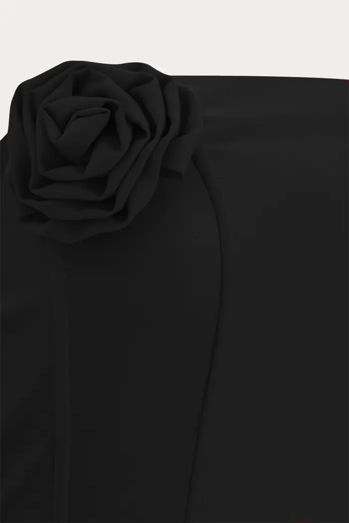 Rose Detail Strapless Crop Top - Producer: EYYO ATELIER - Wholesale Women Clothes - TheBS Women