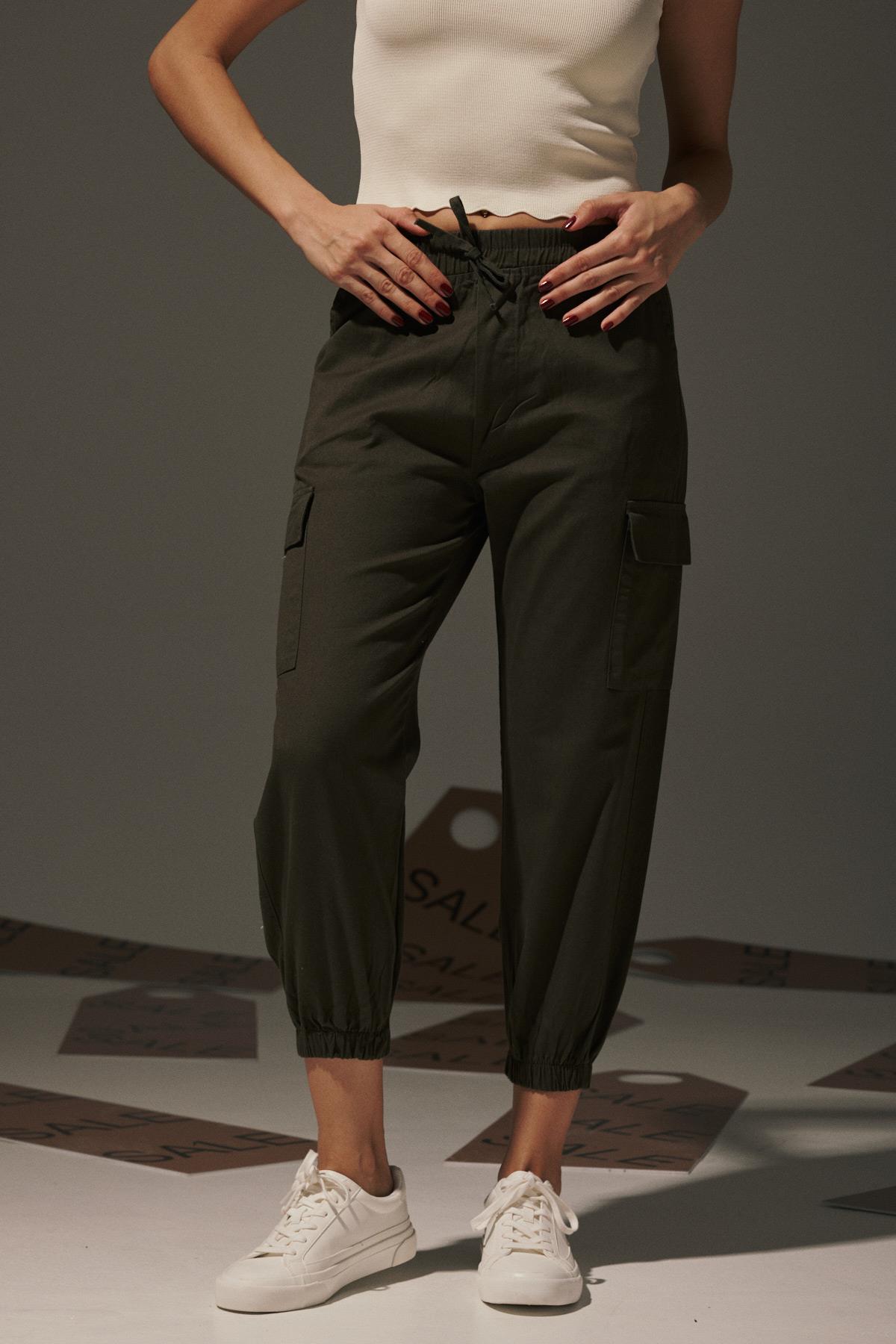 Gabardine Waist Elastic Women's Trousers - Producer: Levure - Wholesale Women Clothes - TheBS Women