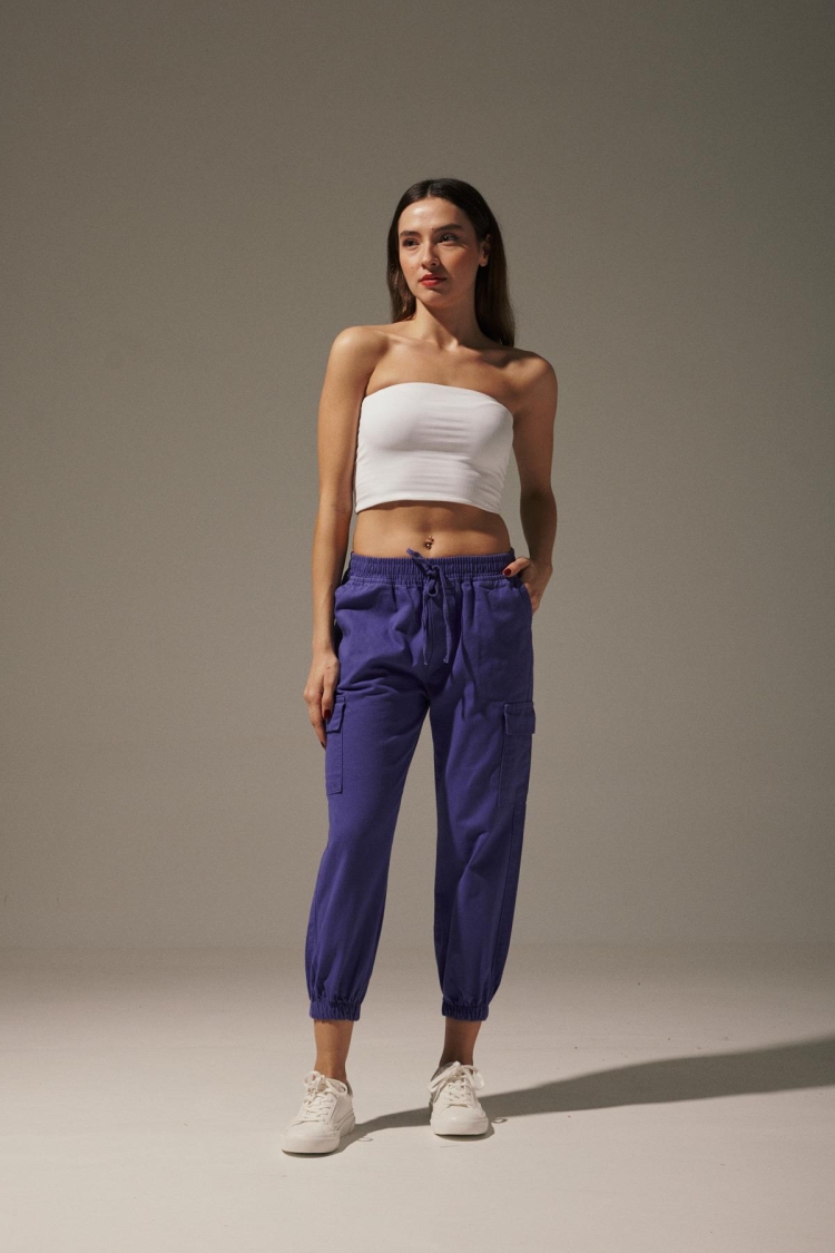 Gabardine Waist Elastic Women's Trousers - Producer: Levure - Wholesale Women Clothes - TheBS Women