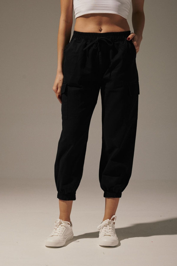 Gabardine Waist Elastic Women's Trousers - Producer: Levure - Wholesale Women Clothes - TheBS Women
