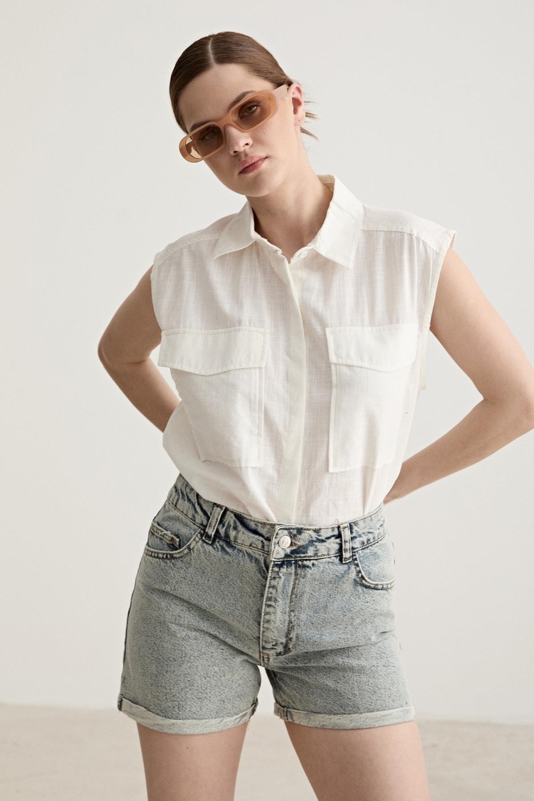 Oversize Sleeveless Shirt - Producer: Levure - Wholesale Women Clothes - TheBS Women