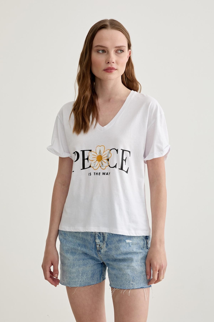 Printed T-Shirt - Producer: Levure - Wholesale Women Clothes - TheBS Women