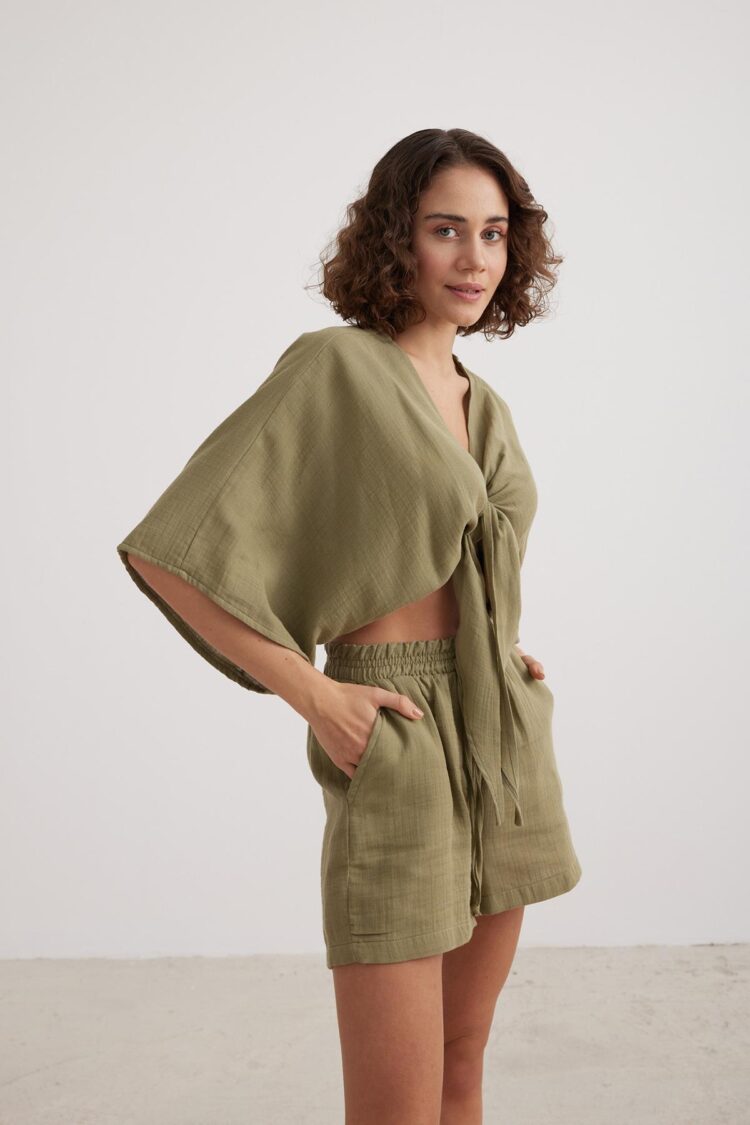 Women's Muslin Elastic Waist Shorts - Producer: Levure - Wholesale Women Clothes - TheBS Women