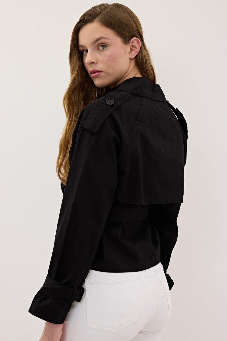 Button Detailed Gabardine Trench Coat - Producer: Levure - Wholesale Women Clothes - TheBS Women
