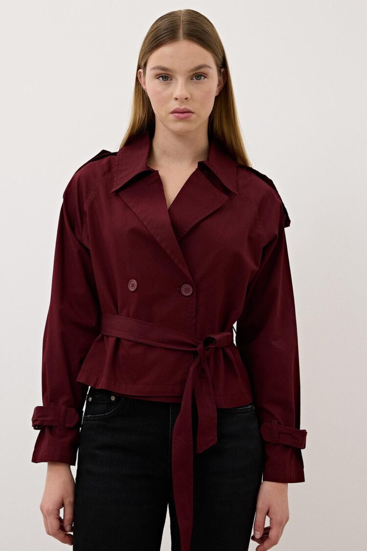 Button Detailed Gabardine Trench Coat - Producer: Levure - Wholesale Women Clothes - TheBS Women