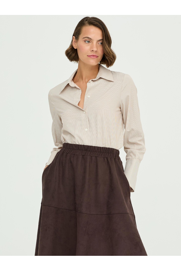 Stripe Pattern Poplin Shirt - Brand: Juste - Women & Kids, Baby Clothes Wholesale - TheBS Women