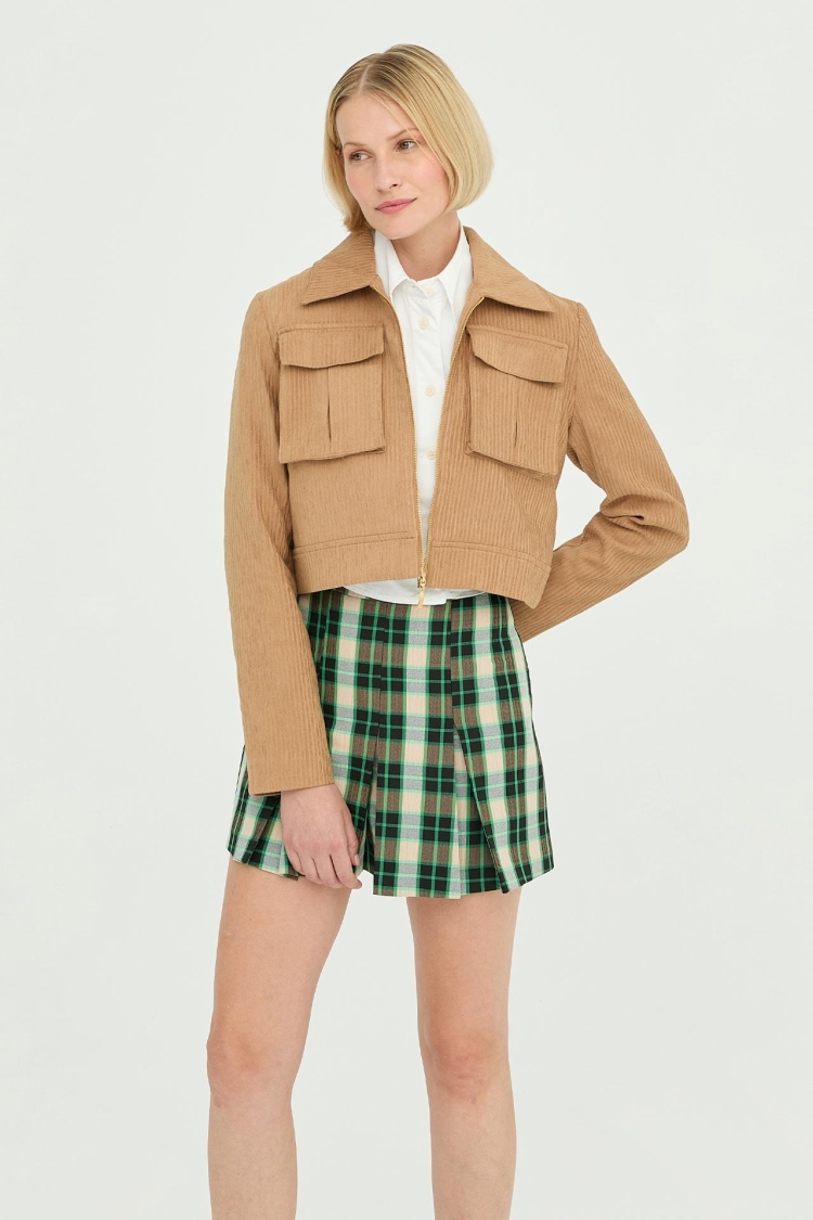 Velvet Pocket Detail Jacket - Producer: Juste - Wholesale Women Clothes - TheBS Women