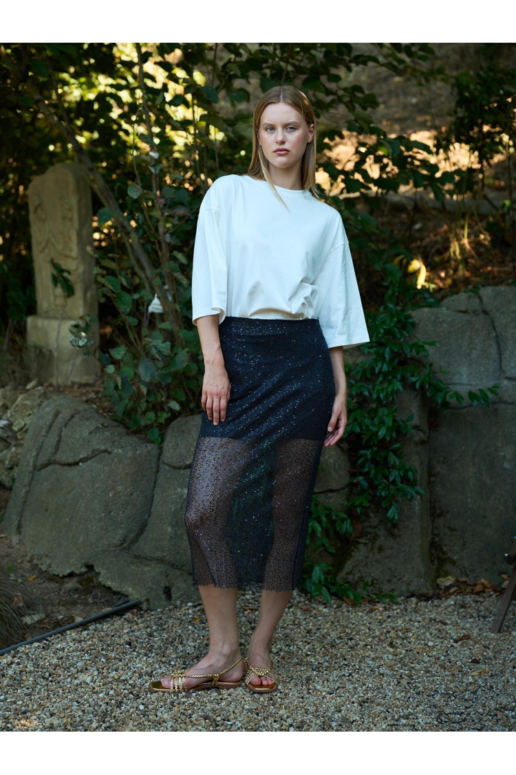Sequined Midi Skirt - Brand: Juste - Women & Kids, Baby Clothes Wholesale - TheBS Women