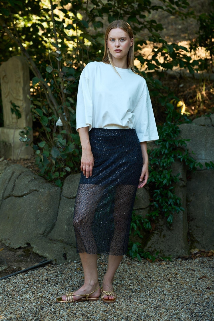 Sequined Midi Skirt - Producer: Juste - Wholesale Women Clothes - TheBS Women