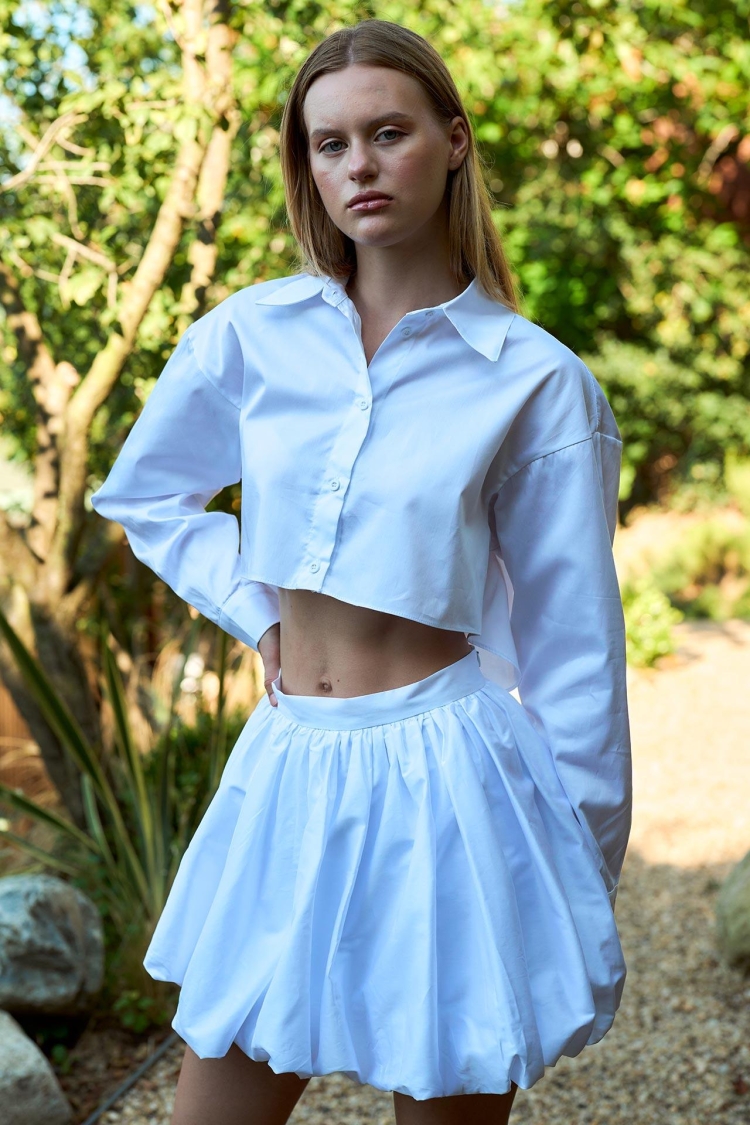 Poplin Crop Shirt - Producer: Juste - Wholesale Women Clothes - TheBS Women