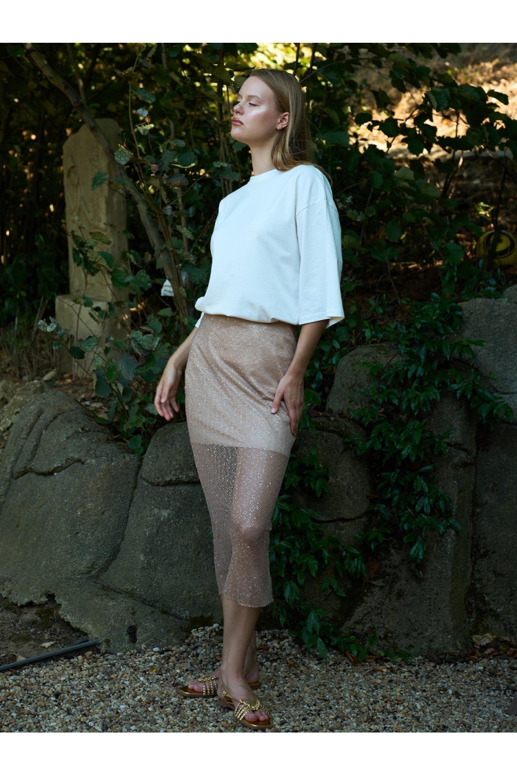 Sequined Midi Skirt - Brand: Juste - Women & Kids, Baby Clothes Wholesale - TheBS Women