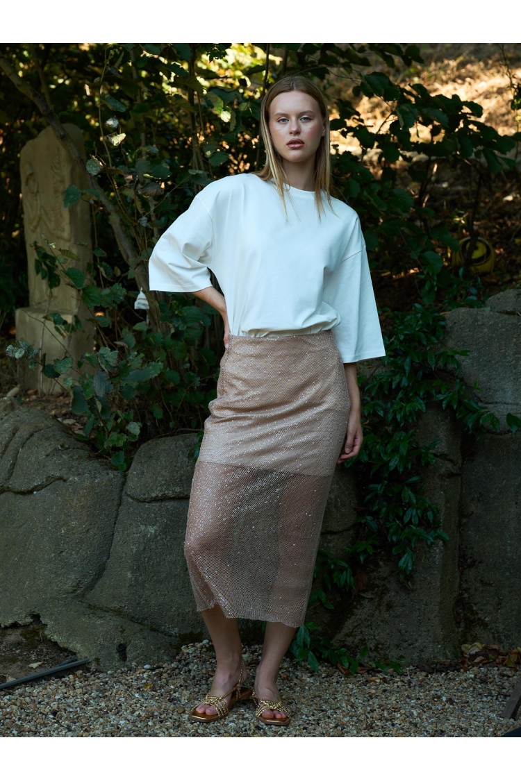Sequined Midi Skirt - Brand: Juste - Women & Kids, Baby Clothes Wholesale - TheBS Women