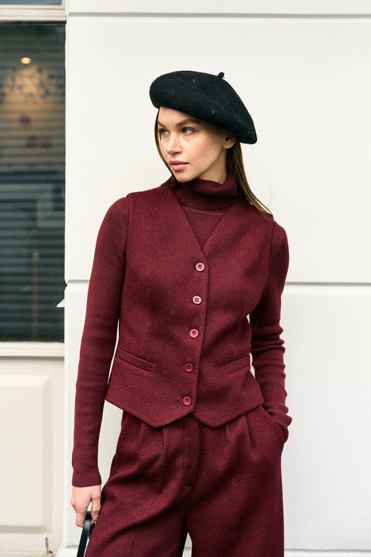 Knitted Palazzo Trouser Vest Set - Brand: Juste - Women & Kids, Baby Clothes Wholesale - TheBS Women