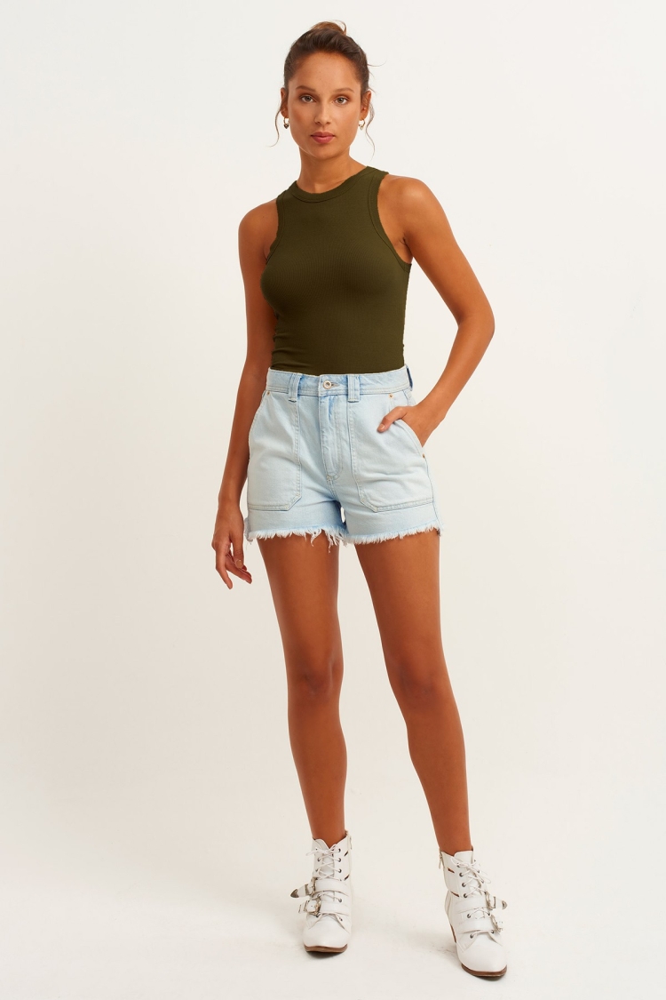 Ribbed Halter Neck Knitted Undershirt - Brand: la & vetta - Women & Kids, Baby Clothes Wholesale - TheBS Women