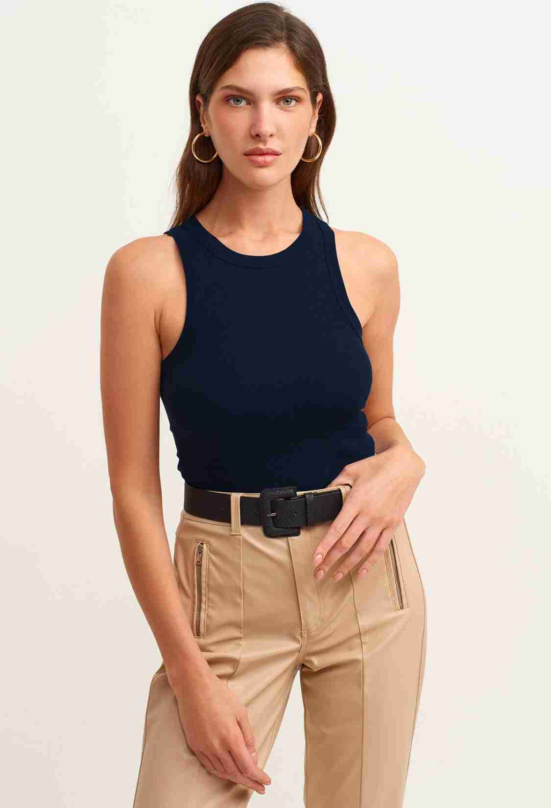 Ribbed Halter Neck Knitted Undershirt - Brand: la & vetta - Women & Kids, Baby Clothes Wholesale - TheBS Women