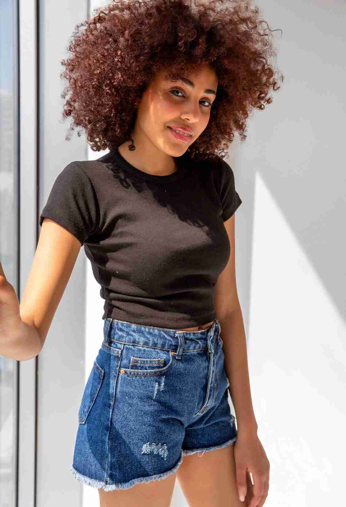 Ribbed Crew Neck Basic T-shirt - Brand: la & vetta - Women & Kids, Baby Clothes Wholesale - TheBS Women