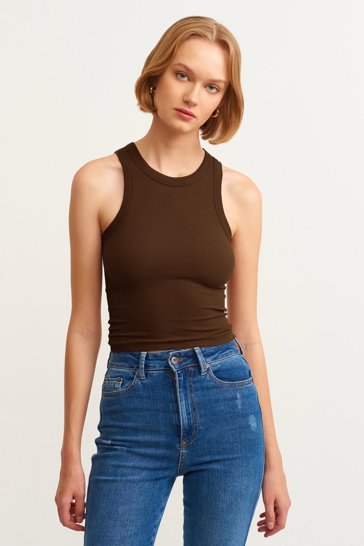 Ribbed Halter Neck Knitted Undershirt - Brand: la & vetta - Women & Kids, Baby Clothes Wholesale - TheBS Women