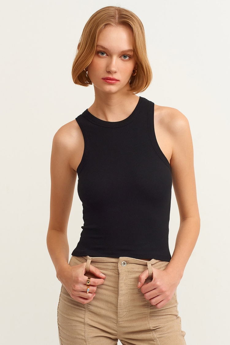 Ribbed Halter Neck Knitted Undershirt - Brand: la & vetta - Women & Kids, Baby Clothes Wholesale - TheBS Women