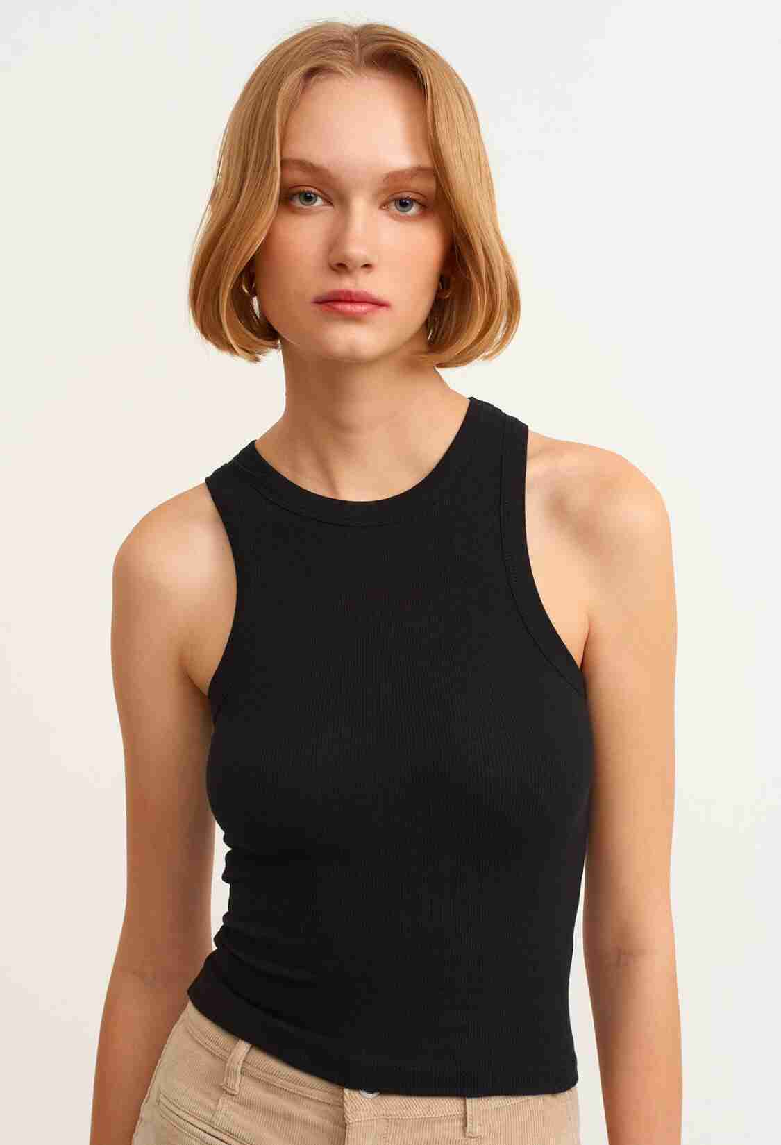 Ribbed Halter Neck Knitted Undershirt - Brand: la & vetta - Women & Kids, Baby Clothes Wholesale - TheBS Women