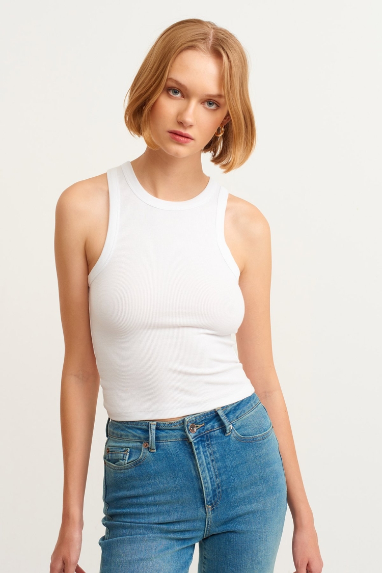Ribbed Halter Neck Knitted Undershirt - Brand: la & vetta - Women & Kids, Baby Clothes Wholesale - TheBS Women