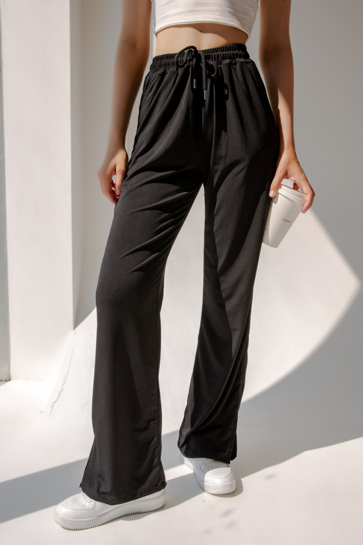 Slit Lycra High Waist Sweatpants - Brand: la & vetta - Women & Kids, Baby Clothes Wholesale - TheBS Women