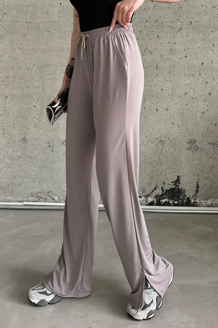 Slit Lycra High Waist Sweatpants - Brand: la & vetta - Women & Kids, Baby Clothes Wholesale - TheBS Women