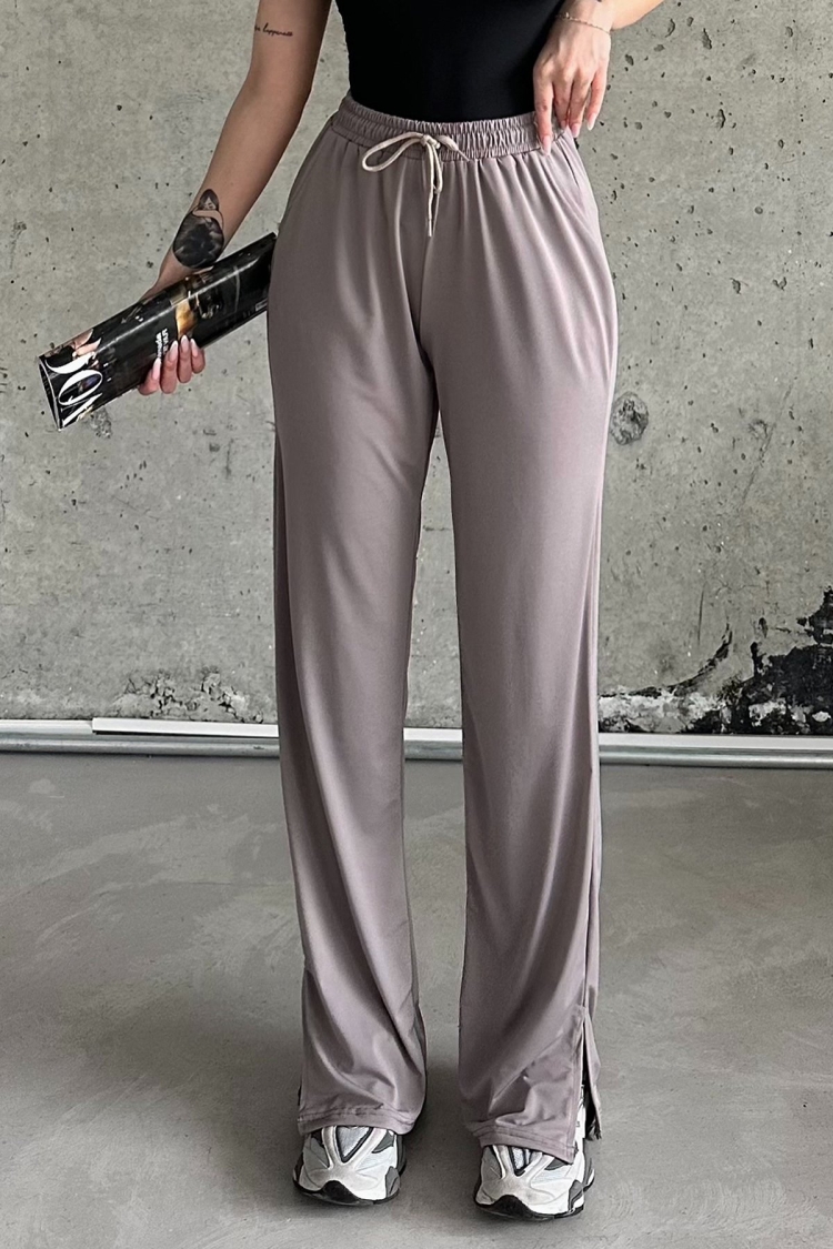 Slit Lycra High Waist Sweatpants - Brand: la & vetta - Women & Kids, Baby Clothes Wholesale - TheBS Women